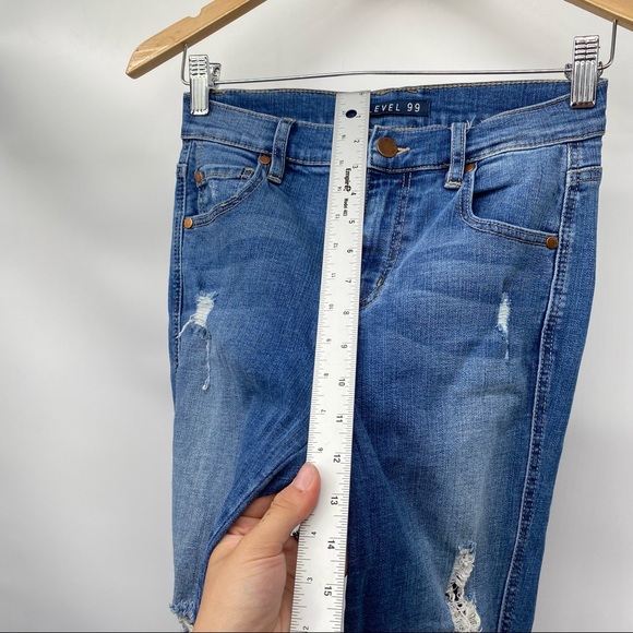 Anthropologie Level 99 Dark Wash Skinny Jeans Size 2 - Picture 6 of 7